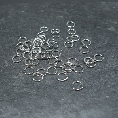 200 Binderinge 6 mm, platinfarben, 10125