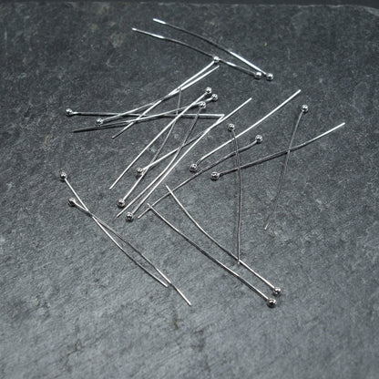 40 Kugelstifte 40 mm, silberfarben, 10159