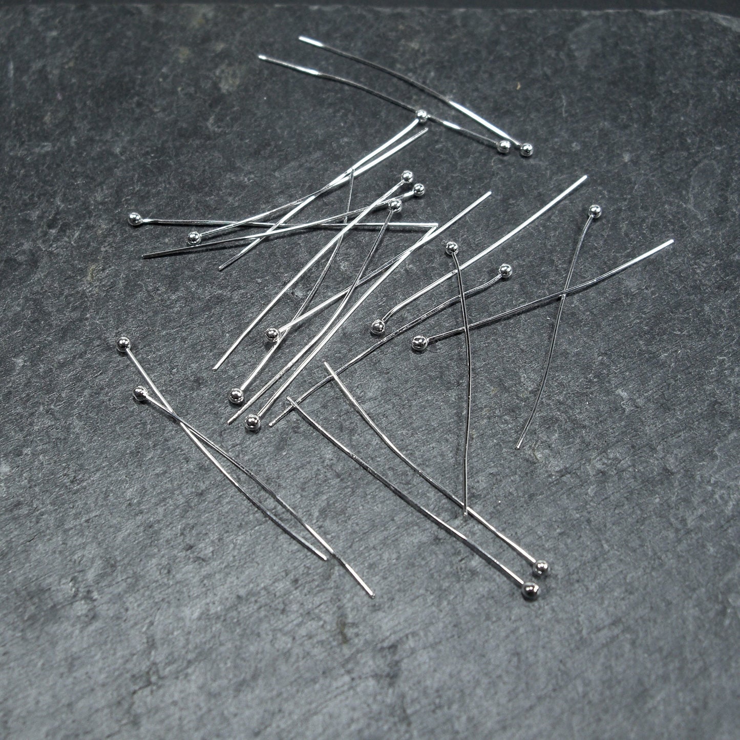 40 Kugelstifte 30 mm, platinfarben, 10161