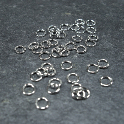 200 Binderinge 5 mm, platinfarben, 10127