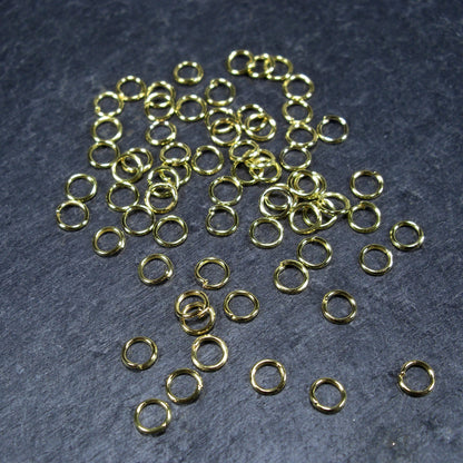 200 Binderinge 5 mm, goldfarben, 10111