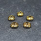 10 Spacer Perlen Rondell, antik goldfarben, 10252