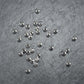 50 kleine Perlen 3mm, silberfarben, 10225
