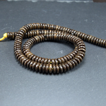 1 Strang Kokos Perlen, 6 mm, ca. 160 Stück, Armband selber machen, 10220