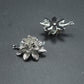 2 Blüten Verbinder, Lotus Lotos Anhänger, Messing platinbeschichtet, 10275