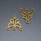 4 Chandelier Verbinder filigran, antik goldfarben, Ohrringe DIY, 10278