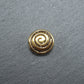 5 Perlen, Spacer, Schnecke, antik goldfarben, 10244