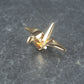 Perle Origami Kranich, Vogel, Messing 24 K vergoldet, 10234