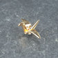 Perle Origami Kranich, Vogel, Messing 24 K vergoldet, 10234