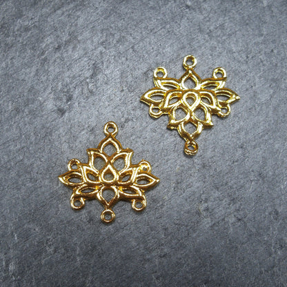 2 Chandelier Verbinder Lotos, goldfarben, 10264
