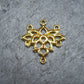 2 Chandelier Verbinder Lotos, goldfarben, 10264