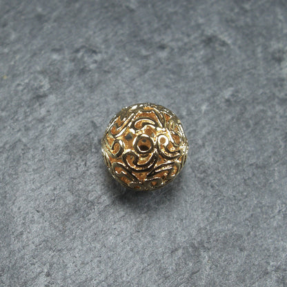 Filigrane Perle, 10 mm, Gold, 10384