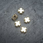 5 kleine Perlen Klee, Kleeblatt, Gold, 10388
