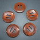 5 Knöpfe Holz, 30 mm, Holzknöpfe, Mantelknöpfe, 10376