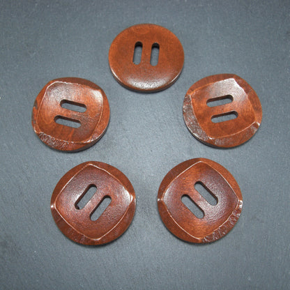 5 Knöpfe Holz, 30 mm, Holzknöpfe, Mantelknöpfe, 10376