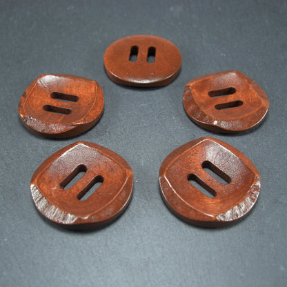 5 Knöpfe Holz, 30 mm, Holzknöpfe, Mantelknöpfe, 10376