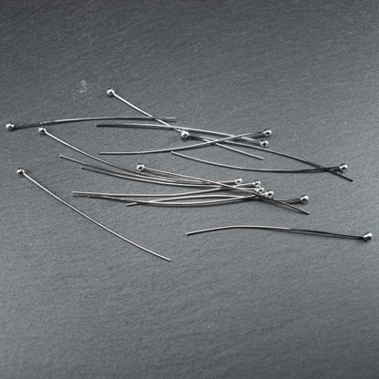 40 Kugelstifte 40 mm, platinfarben, 10381