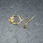 Knebel Verschluss, floral, 1 Satz für Armband, Halskette, Messing, 24 Karat vergoldet, Verschluss, 10339