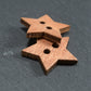 5 Knöpfe Holz, 18 mm, Holzknöpfe, Stern, 10375