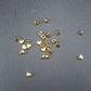 50 mini Perlen Herz, antik goldfarben, 10417