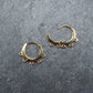 1 Paar Creolen, Huggies, Messing, 24 K vergoldet, Hoops, 10427