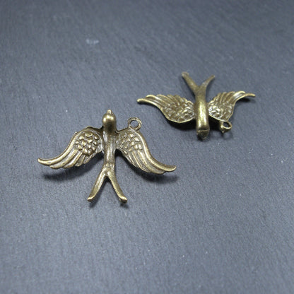 2 Anhänger Schwalbe, bronze, 10455