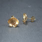 1 Paar Ohrstecker für Anhänger, organisch, Messing, 24 K vergoldet, 10454