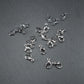 20 Karabiner 10 x 6 mm, platinfarben, Verschluss, 10502