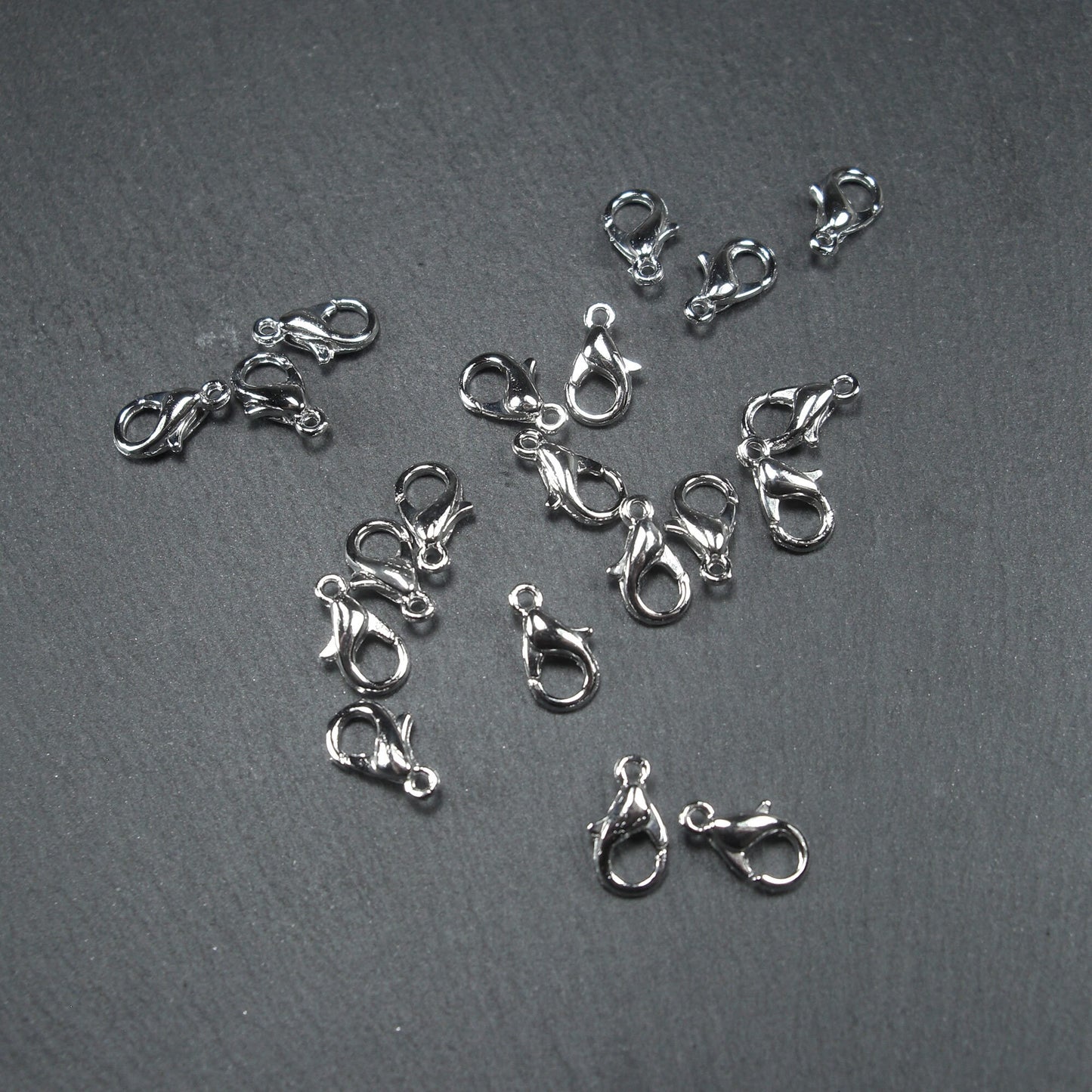 20 Karabiner 10 x 6 mm, platinfarben, Verschluss, 10502