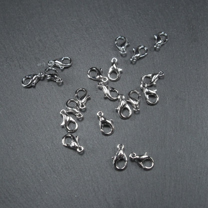 20 Karabiner 10 x 6 mm, platinfarben, Verschluss, 10502