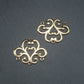 2 Chandelier Verbinder, Messing, 24 Karat vergoldet, 10398