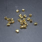 50 mini Perlen Herz, antik goldfarben, 10417