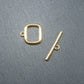 Knebel Verschluss, schlicht, 1 Satz für Armband, Halskette, Messing, 24 Karat vergoldet, Verschluss, 10452