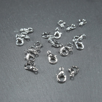20 Karabiner 10 x 6 mm, platinfarben, Verschluss, 10502
