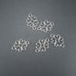 5 Verbinder filigranes Ornament, antik silberfarben, 10475