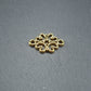 5 Verbinder filigranes Ornament, antik goldfarben, 10476