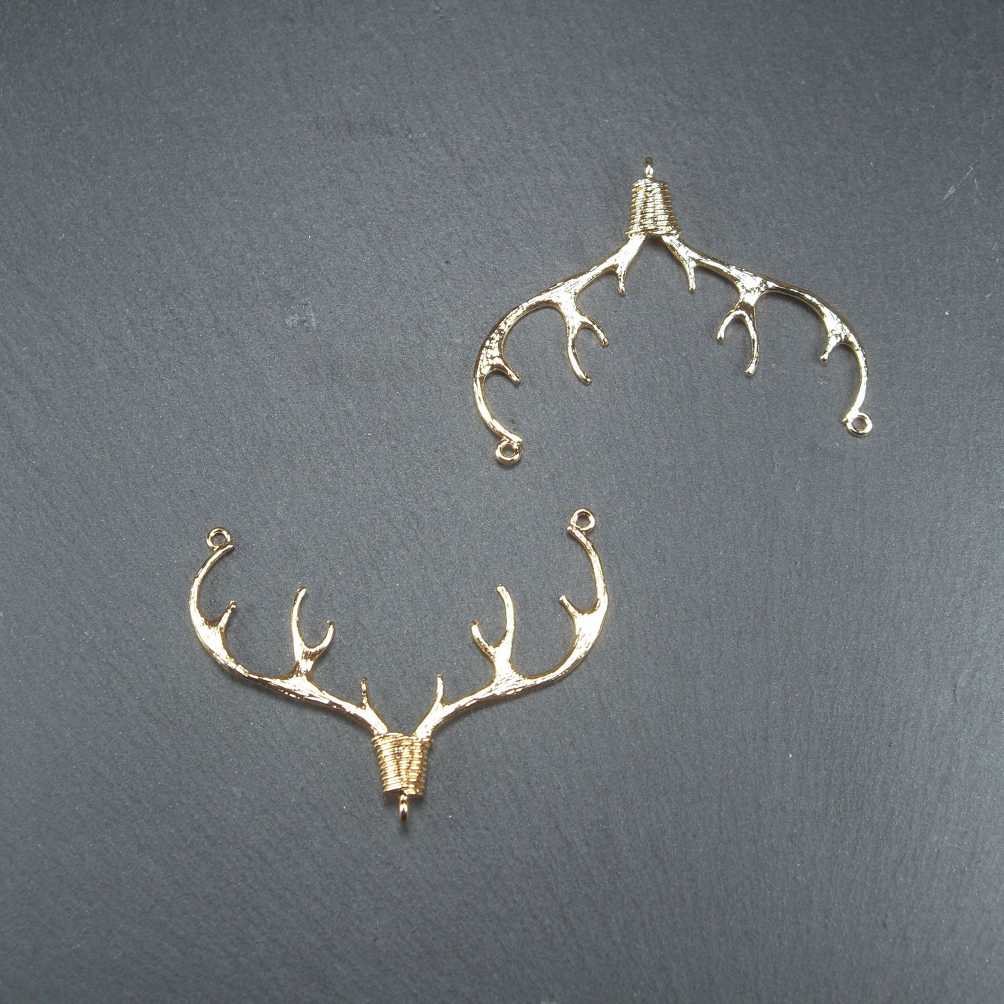 Verbinder, Geweih, Messing, 24 Karat vergoldet, 10477