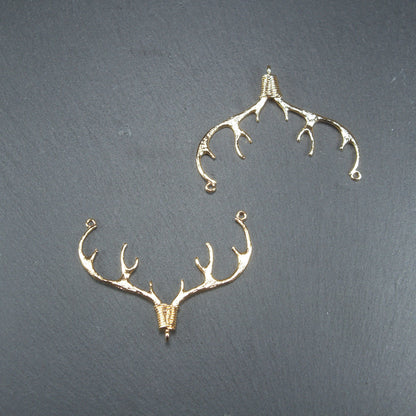 Verbinder, Geweih, Messing, 24 Karat vergoldet, 10477