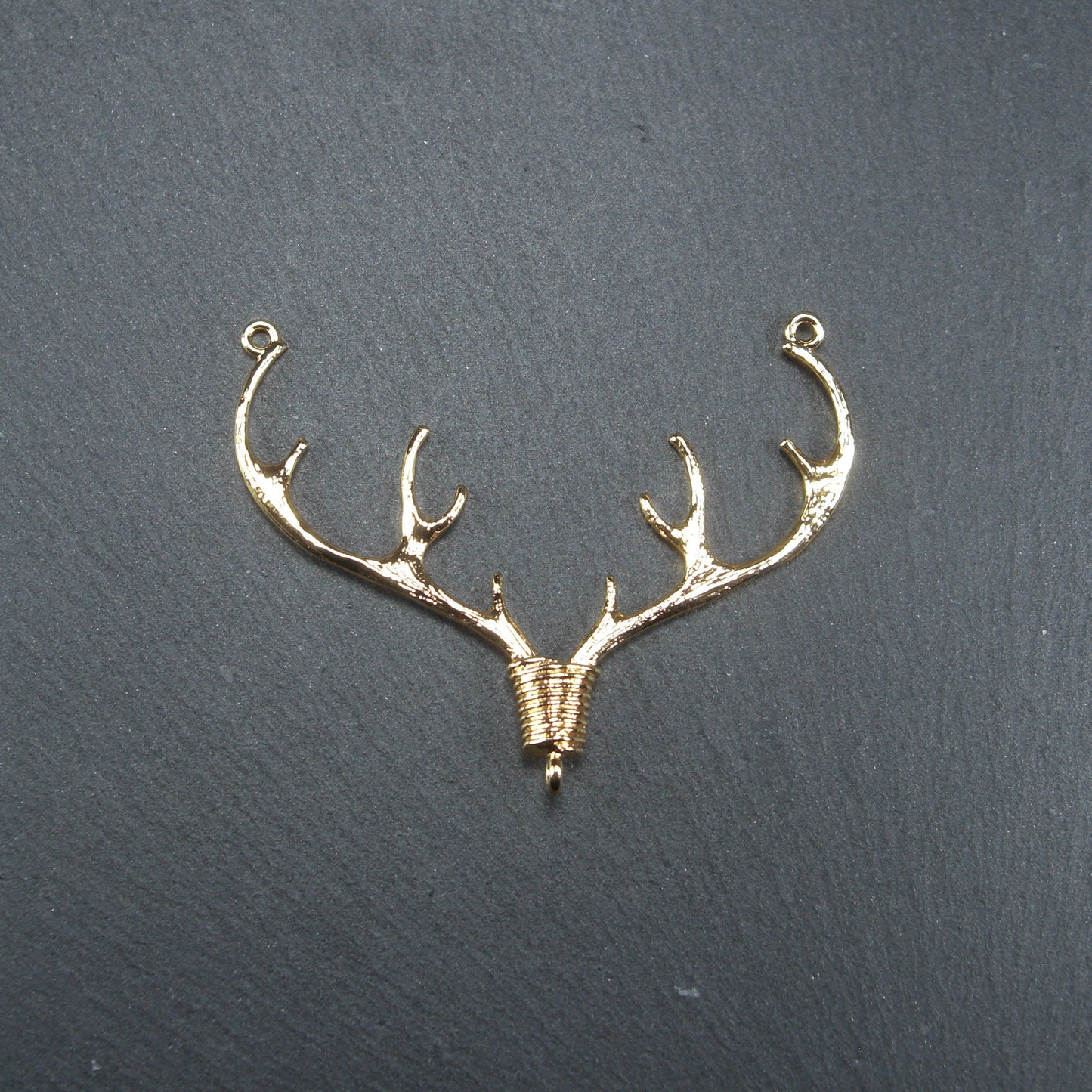 Verbinder, Geweih, Messing, 24 Karat vergoldet, 10477
