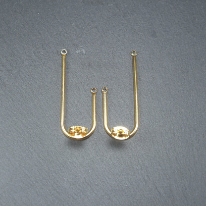 1 Paar Ohrstecker, bogenförmig, Edelstahl vergoldet, 10480