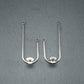 1 Paar Ohrstecker, bogenförmig, Edelstahl, 10481