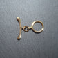 Knebel Verschluss, rund, schlicht, 1 Satz für Armband, Halskette, Messing, 24 Karat vergoldet, Verschluss, 10528