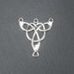 2 Verbinder Keltischer Knoten, Trinity, Triqueta, antik silberfarben, 10525
