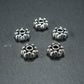10 Spacer Perlen 8 mm, Blüten, silberfarben, 10461