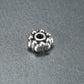 10 Spacer Perlen 8 mm, Blüten, silberfarben, 10461