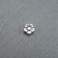 10 kleine Blumen Perlen, antik silberfarben, 10471