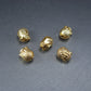 5 Perlen Buddha, Buddhakopf, goldfarben, 10472