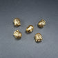 5 Perlen Buddha, Buddhakopf, goldfarben, 10472