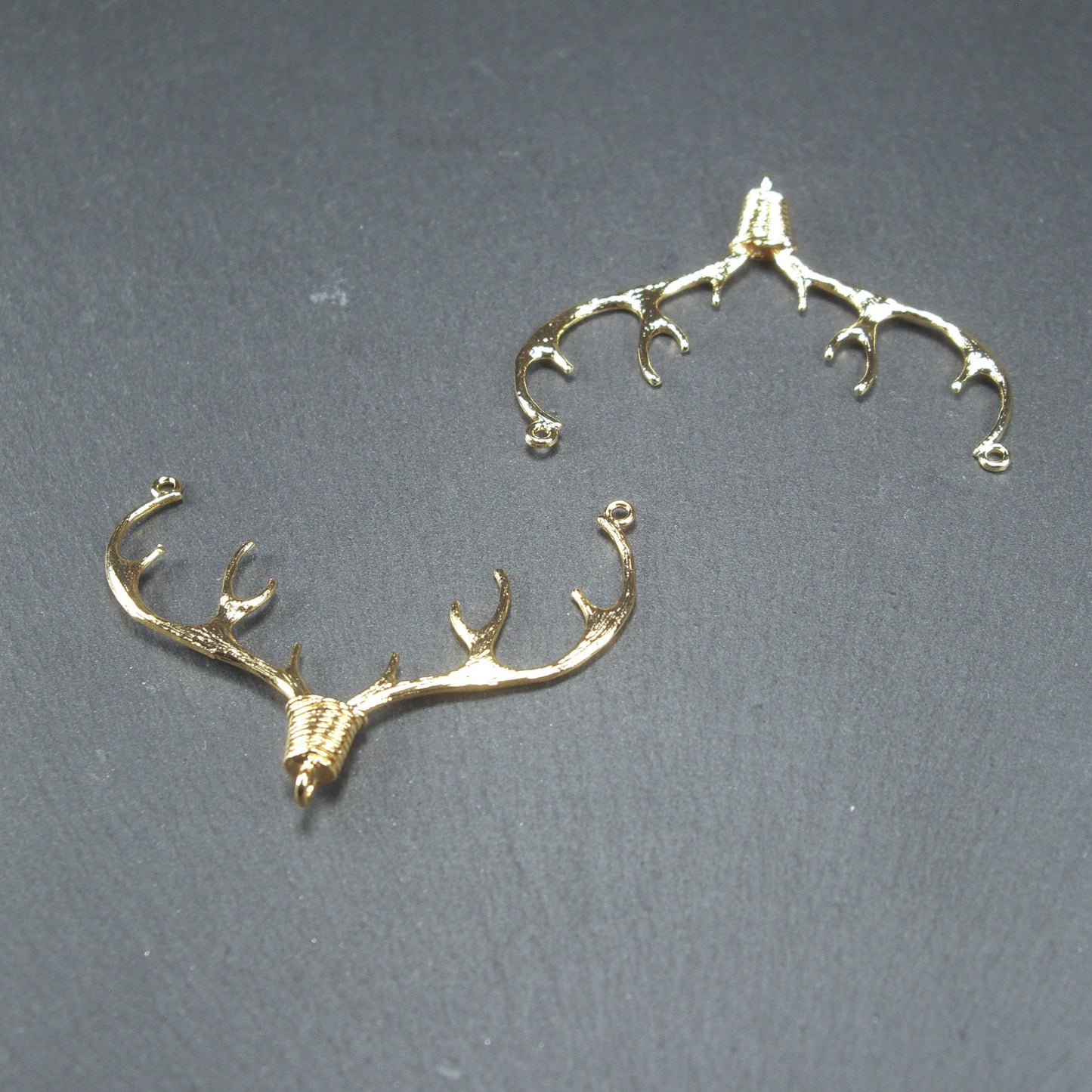 Verbinder, Geweih, Messing, 24 Karat vergoldet, 10477