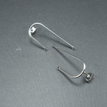 1 Paar Ohrstecker, bogenförmig, Edelstahl, 10481
